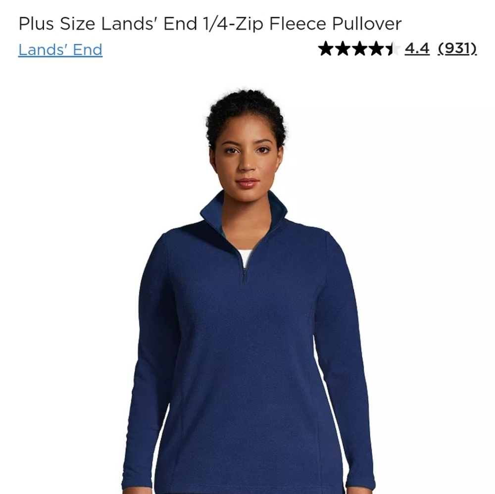 Pretty Blue NEW Fleece 1/4 Zip Pullover